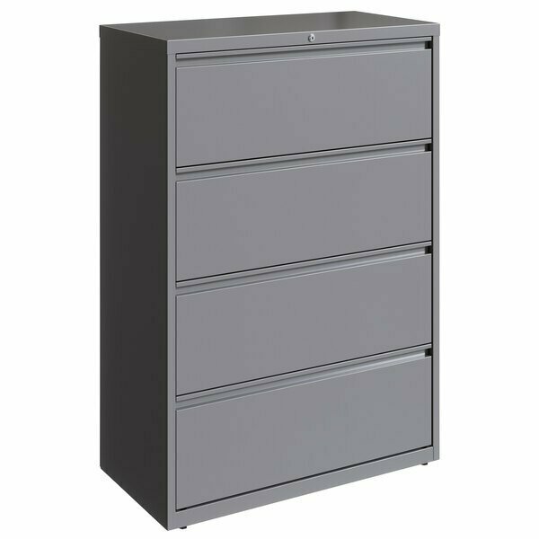 Hirsh Industries 23746 HL10000 Series Arctic Silver Four-Drawer Lateral File Cabinet 42023746